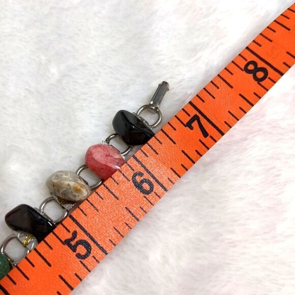 Vintage 1960's Various Semi Precious Polished Stone Bracelet - Picture 3 of 5